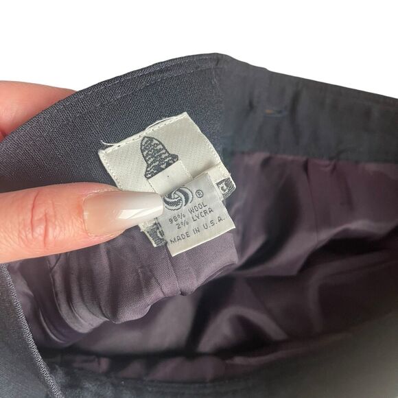 Gemma Kahng NY 4 Pencil Skirt Vintage Wool Blend Button Detail 90s VTG - Picture 4 of 12